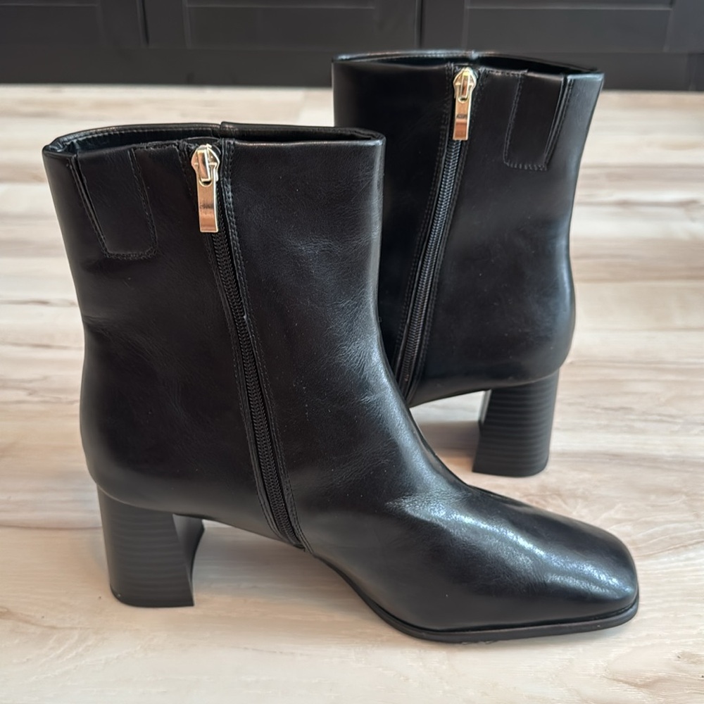 NORDSTROM RACK Normandy Block Heel Bootie In Black - Picture 4 of 9